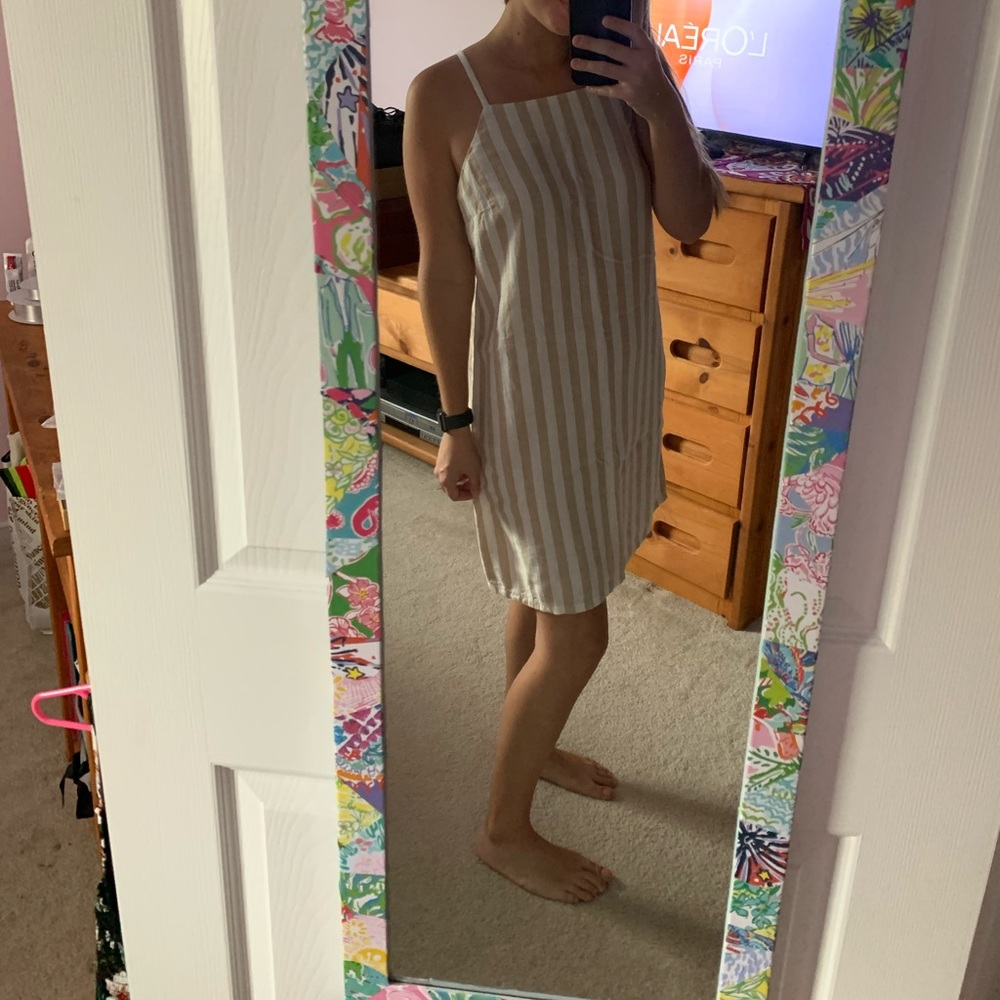 Old Navy Striped Linen Dress